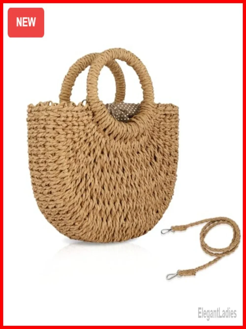 Handwoven Straw Hobo Bag for Women Crossbody Shoulder Beach Purse